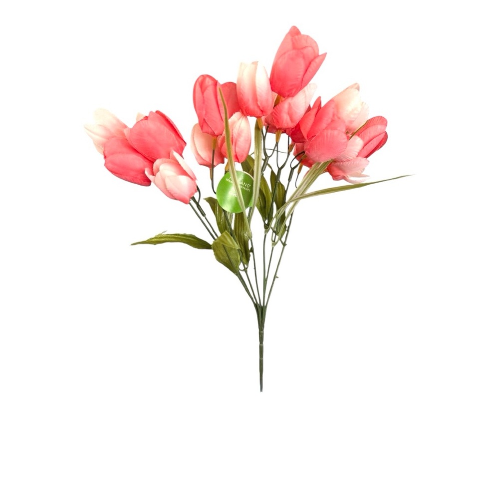 Ashland Elegant Pink Tulip Bouquet Artificial Flowers 12”